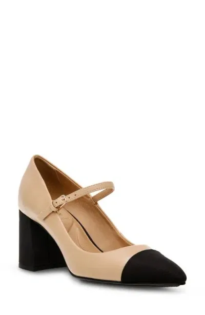 Anne Klein Bryant Pointed Toe Pump In Nude/black