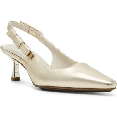 Anne Klein Carmel Pointed Toe Slingback Pump In Light Gold