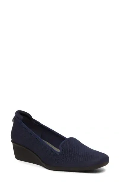 Anne Klein Winnefred Wedge Pump In Navy Rep