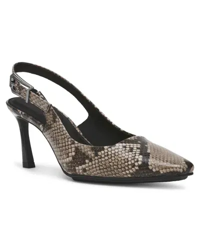 Anne Klein Women's Ritzy Snip Toe Slingback Pumps In Natural Snake