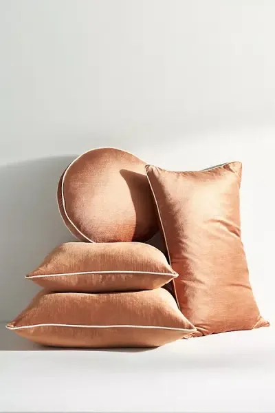 Anthropologie Adelina Velvet Pillow In Brown