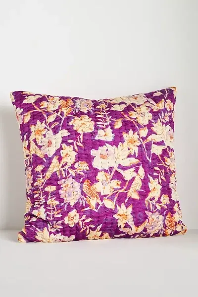 Anthropologie Delilah Silky Cushion In Purple