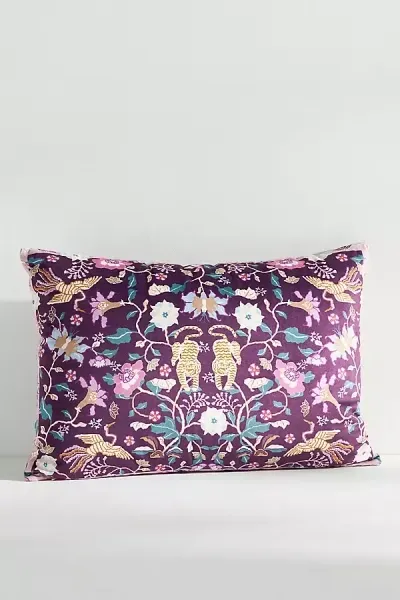 Anthropologie Millie Printed Cushion In Purple