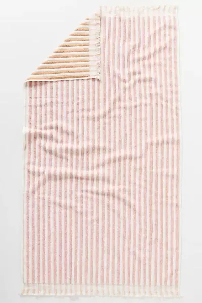 Anthropologie Reversible Stripe Bath Towel Collection In Neutral