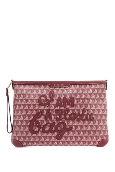 Anya Hindmarch "clutch Bag With Plastic Bag Motif In Pink