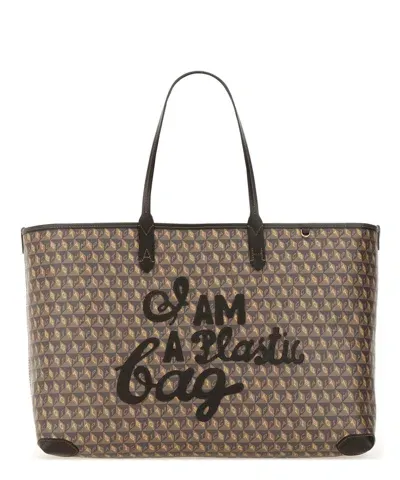 Anya Hindmarch I Am A Plastic Bag Tote Bag In Brown