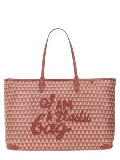 Anya Hindmarch I Am A Plastic Bag Zipped Motif Tote Bag In Multi