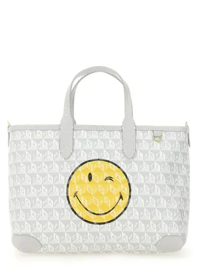 Anya Hindmarch I Am A Plastic Bag Wink Tote Bag Xs In Multicolor