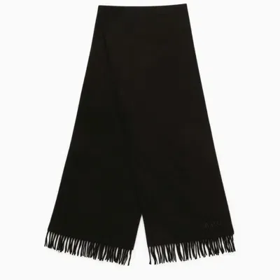 Apc A.p.c. Alix Brodée Scarf In Black