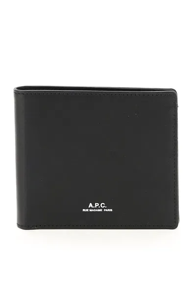 Apc Aly Bi Fold Wallet In Black