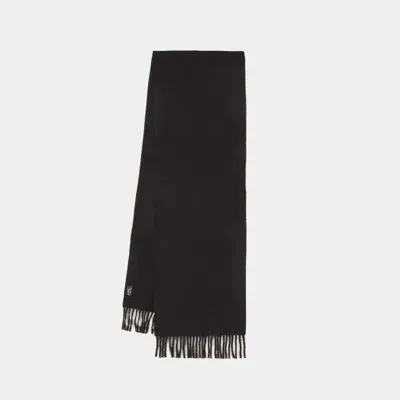 Apc A.p.c. Ambroise Embroidered Scarf In Black