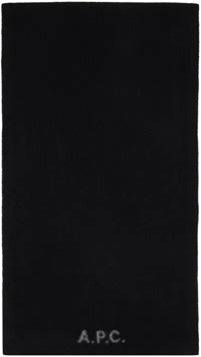 Apc Black William Scarf In Lzz Black