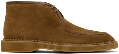 Apc Preppy Ankle Boots In Caa - Chestnut Brown