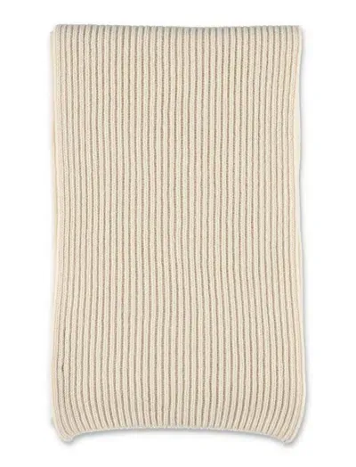 Apc A.p.c. Camille Ribbed Knitted Scarf In Beige