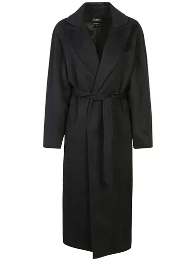 Apc A.p.c. Coats In Black