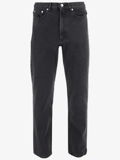 Apc Cotton Denim Jeans In Black