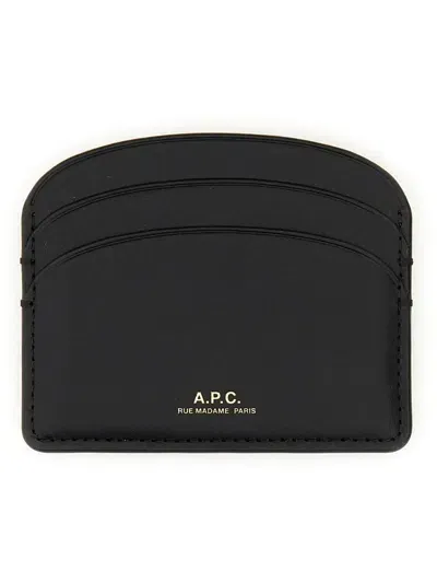 Apc A.p.c. Demi Lune Card Holder In Black