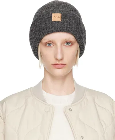 Apc Gray Michele Beanie In Plc Heath Anthracite