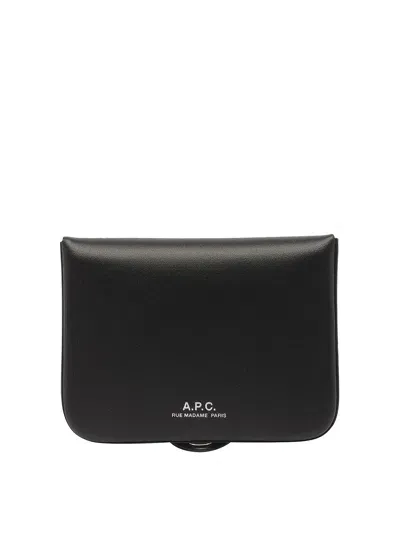 Apc Josh Leather Wallet In Black