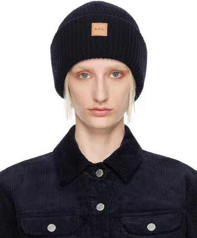 Apc Navy Michele Beanie In Iak Dark Navy