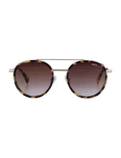 Apc A.p.c. Nico Round Frame Sunglasses In Multi