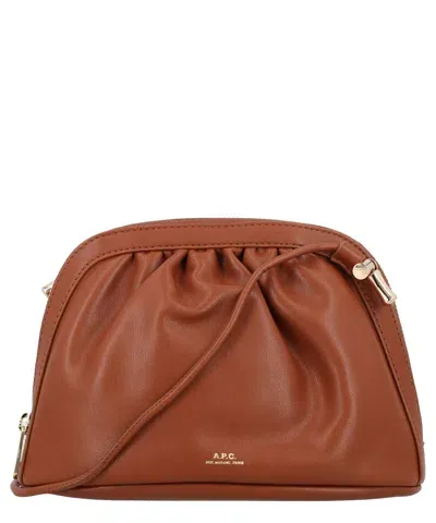 Apc Ninon Shoulder Bag In Brown