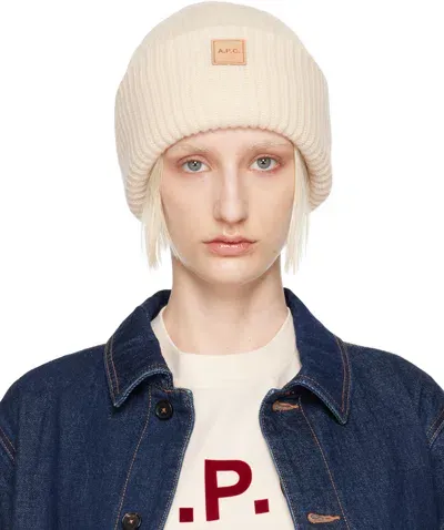 Apc Off-white Michele Beanie In Aad Ecru