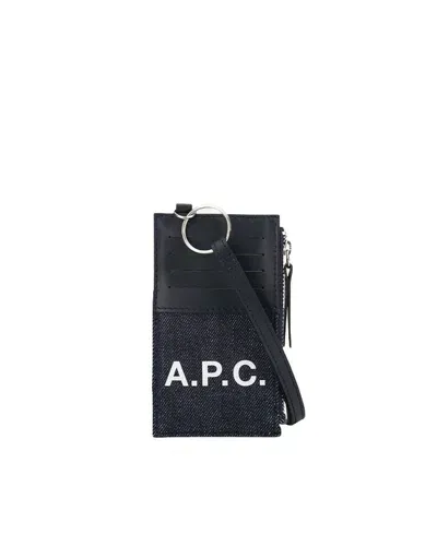 Apc A.p.c. Portacarte In Blue