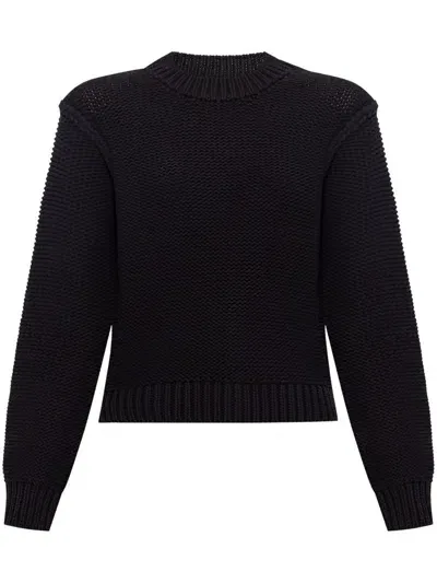 Apc Ribbed-knit Sweater In Black