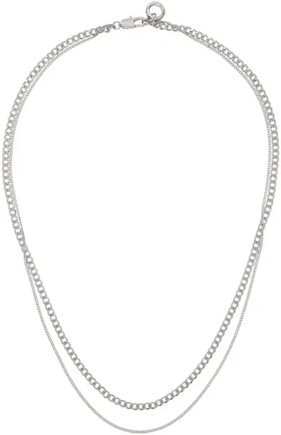 Apc Silver Minimal Necklace In Rab Silver