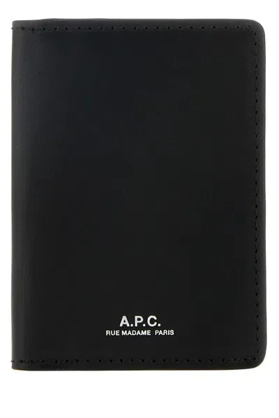 Apc A.p.c. Stefan Logo Printed Cardholder In Black