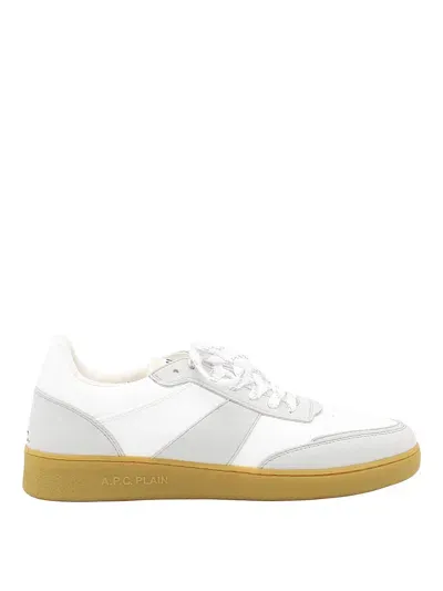 Apc Light Grey Leather Sneakers