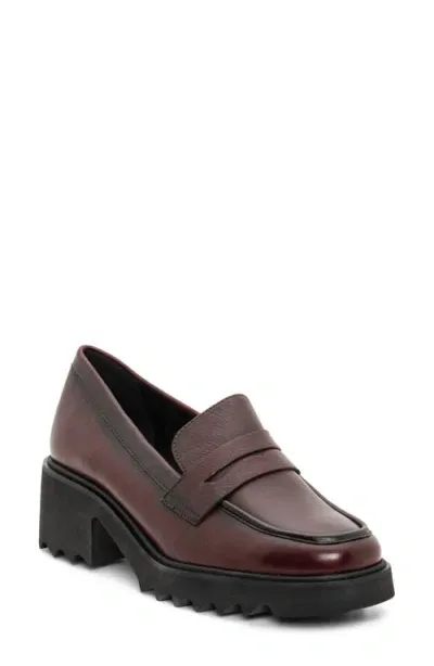 Ara Prism Platform Penny Loafer In Amarone