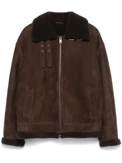 Arma Leather Jacket In Brown