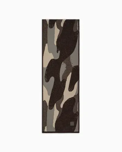 Armani Exchange Camouflage Scarf In Green