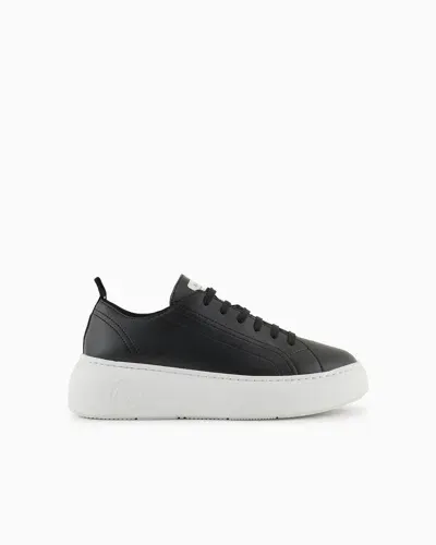 Armani Exchange Chunky Lace-up Trainers In Black