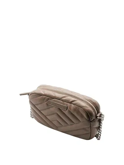 Armani Exchange Leather Bag In Beige