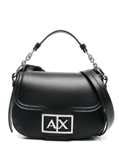 Armani Exchange Logo-plaque Cross Body Bag In Black