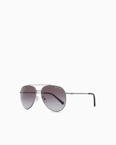 Armani Exchange Sunglasses In Metallic