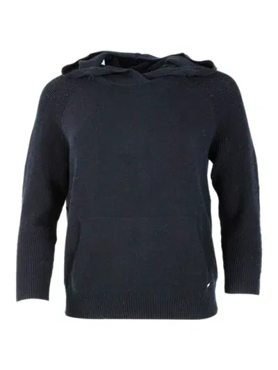 Armani Exchange Tech Fabric Jumper In Black