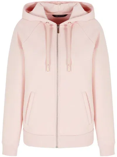 Armani Exchange Zip-up Hoodie In Pink