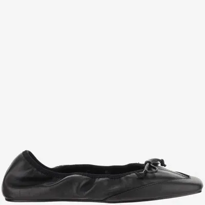 Armarium Camilla Leather Ballet Flats In Black