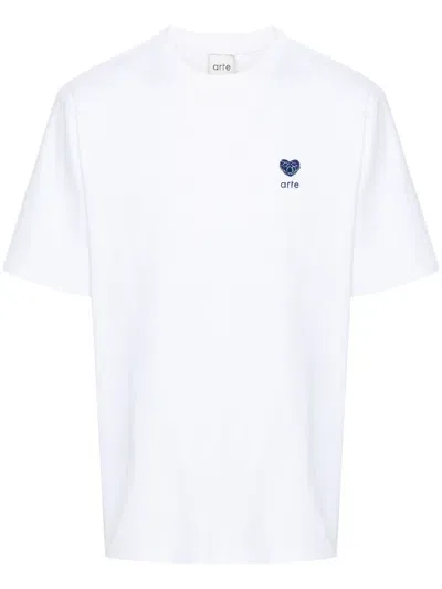 Arte Antwerp Art Antwerp Heart Flower Logo T'shirt In White