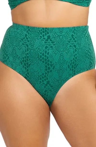 Artesands Ekhis Renoir High Waist Bikini Bottoms In Green