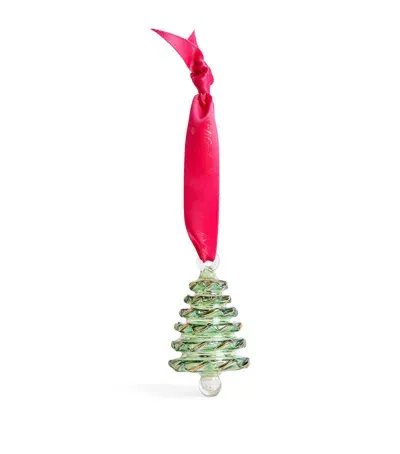 Artifactually Frilly Christmas Tree Decoration In Green