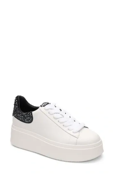 Ash Women's As-move Embellished Leather Platform Sneakers In White