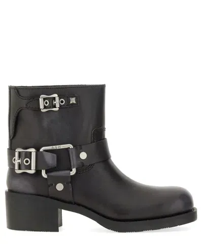 Ash Texas Heeled Boots In Black