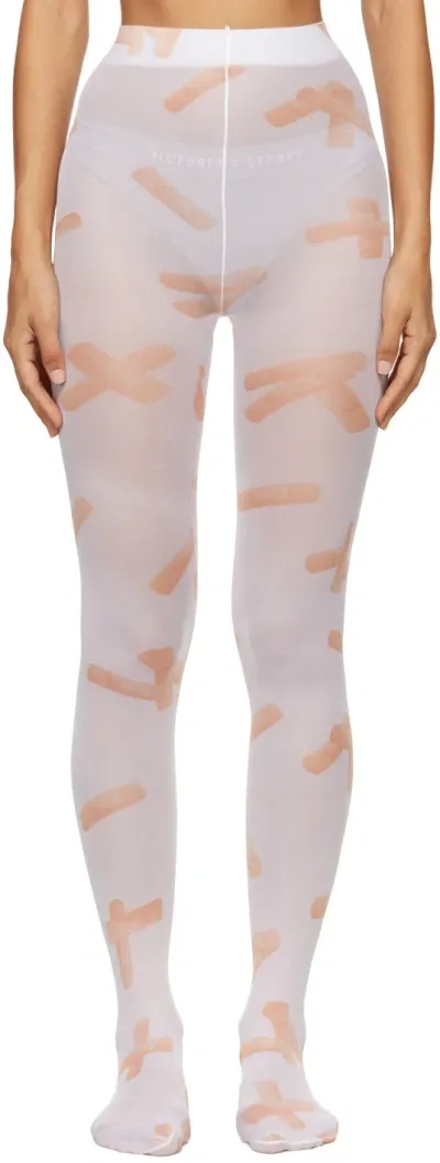 Ashley Williams White Bandaid Tights