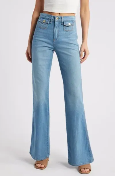 Askk Ny '70s High Waist Bootcut Jeans In Galley