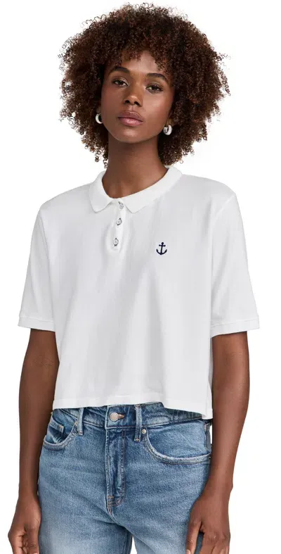 Askk Ny Cropped Polo Ivory